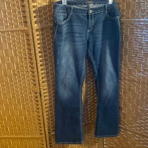 Vanity curvy fit gently used and dearly loved jeans 33x33